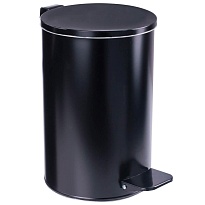Ведро для мусора с педалью, усиленное, Титан, 10 л, черное, оцинкованная сталь в Химкам