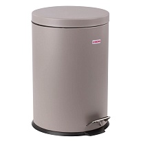 Ведро-контейнер для мусора (урна) с педалью LAIMA Classic, 20 л, серое, матовое, металл, со съемным внутренним ведром в Химкам