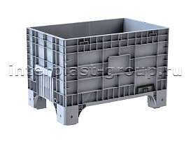 Контейнер iBox сплошной на ножках с пробкой серый в Химкам