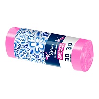 Мешки для мусора 30 л, розовые, в рулоне 30 шт., ПНД, 8 мкм, 560х480 мм, Узоры Чистоты, МУ3605 (ММЭ-30роз) в Химкам Мешки для мусора 30 л, розовые, в рулоне 30 шт., ПНД, 8 мкм, 560х480 мм, Узоры Чистоты, МУ3605 (ММЭ-30роз) в Химкам