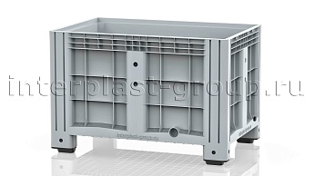 Контейнер iBox сплошной на ножках с пробкой 1 дюйм серый в Химкам