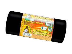 Мешки для мусора 300 л, черные, в рулоне 10 шт., ПВД 70 мкм, 1400х1000 мм, PREMIUM+, 30010160 в Химкам Мешки для мусора 300 л, черные, в рулоне 10 шт., ПВД 70 мкм, 1400х1000 мм, PREMIUM+, 30010160 в Химкам