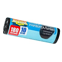 Мешки для мусора 180 л, с ушками, черные, в рулоне 10 шт., ПНД, 20 мкм, 1150х800 мм, Крепак, 4607075710498 в Химкам Мешки для мусора 180 л, с ушками, черные, в рулоне 10 шт., ПНД, 20 мкм, 1150х800 мм, Крепак, 4607075710498 в Химкам