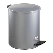 Ведро для мусора с педалью, усиленное, Титан, 15 л, серое, оцинкованная сталь в Химкам