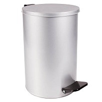 Ведро для мусора с педалью, усиленное, Титан, 10 л, серое, оцинкованная сталь в Химкам