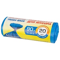 Мешки для мусора 90 л, синие, в рулоне 20 шт., ПНД, 14 мкм, 900х700 мм, LAIMA ULTRA, 607693 в Химкам Мешки для мусора 90 л, синие, в рулоне 20 шт., ПНД, 14 мкм, 900х700 мм, LAIMA ULTRA, 607693 в Химкам