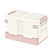 Ящик пластиковый складной белый, дно розовое, 370х240х240 мм в Химкам
