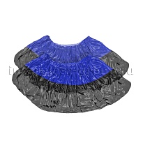 Бахилы сине-черные 1000 шт (500 пар), 54 мкм, двойная подошва, с одной резинкой, Прочные+ в Химкам