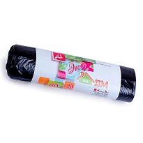 Мешки для мусора 60 л, черные, в рулоне 20 шт., ПНД, 7 мкм, 700х600 мм, Концепция Быта ЭкоДом, 601349 в Химкам