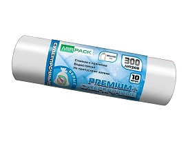 Мешки для мусора 300 л, белые, в рулоне 10 шт., ПВД 70 мкм, 1400х1000 мм, PREMIUM+, 300101602 в Химкам Мешки для мусора 300 л, белые, в рулоне 10 шт., ПВД 70 мкм, 1400х1000 мм, PREMIUM+, 300101602 в Химкам