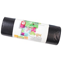 Мешки для мусора 220 л, черные, в рулоне 10 шт., ПВД, 29 мкм, 1100х830 мм, Концепция Быта ЭкоДом, 604924 в Химкам