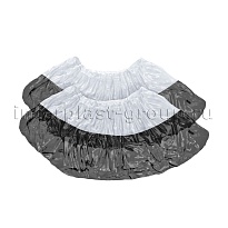 Бахилы бело-черные 1000 шт (500 пар), 48 мкм, двойная подошва, с одной резинкой, Эконом+ в Химкам Бахилы бело-черные 1000 шт (500 пар), 48 мкм, двойная подошва, с одной резинкой, Эконом+ в Химкам