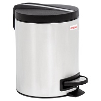 Ведро-контейнер для мусора (урна) с педалью LAIMA Modern, 5 л, матовое, нержавеющая сталь в Химкам Ведро-контейнер для мусора (урна) с педалью LAIMA Modern, 5 л, матовое, нержавеющая сталь в Химкам