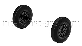 Комплект колес для контейнера 120 л.  черный в Химкам